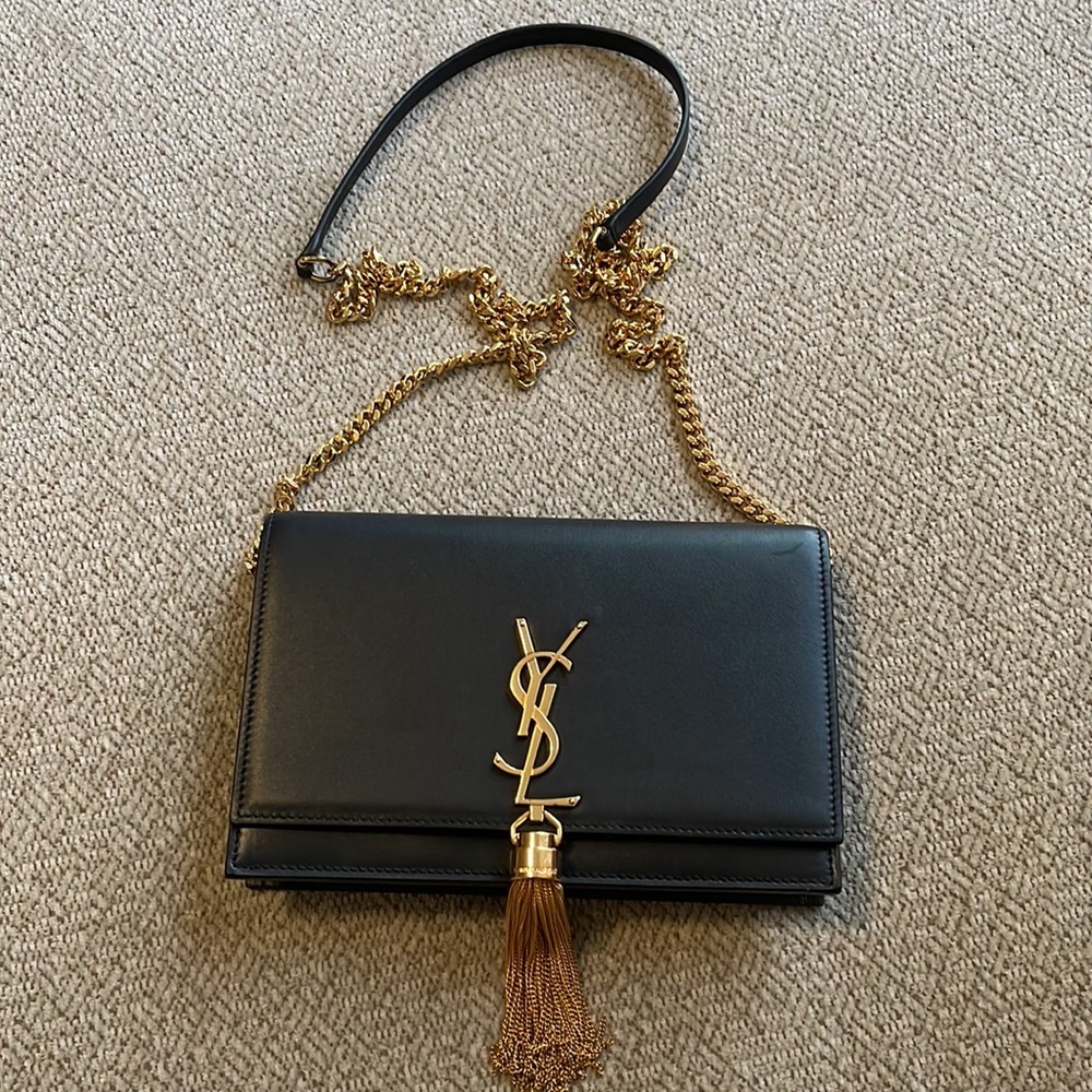 SAINT LAURENT MONOGRAM KATE CHAIN WALLET WITH TASSEL IN SMOOTH CALFSKIN - Picture 2 of 13